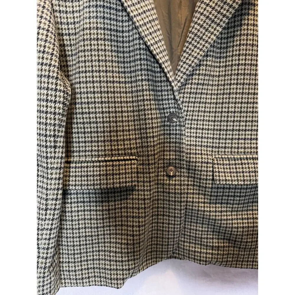 Madewell Oversized Knit Blazer Jacket Houndstooth Academic Preppy Large